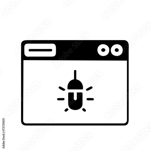 Hacker icon in vector format, depicting a cyber spy with a sleek and stealthy appearance, perfect for representing cybersecurity and digital espionage.