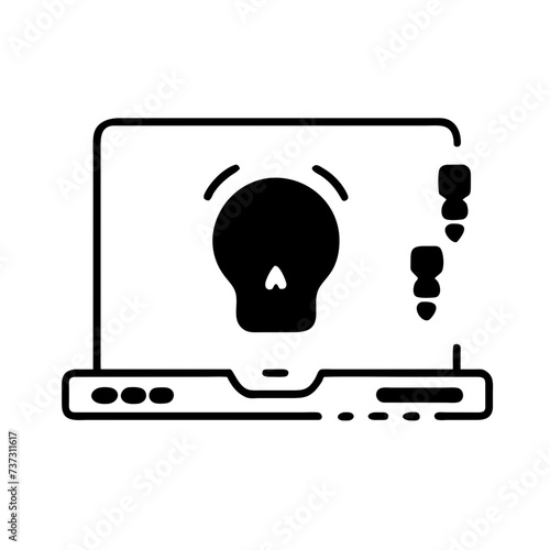 Hacker icon in vector format, depicting a cyber spy with a sleek and stealthy appearance, perfect for representing cybersecurity and digital espionage.