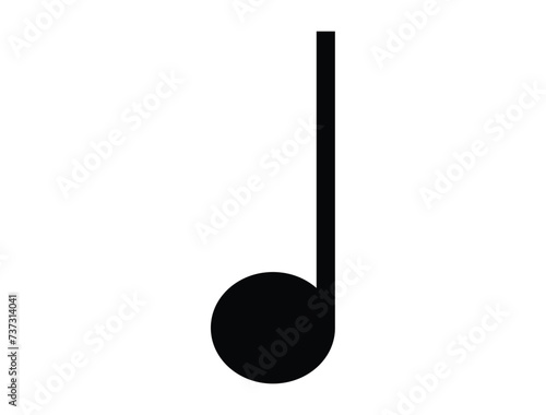 Music symbol silhouette vector art white background