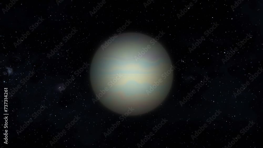 gas planet rotating in space gas planet rotating in space