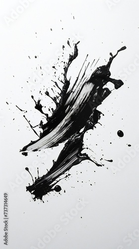 black ink splash, ink splashes on white