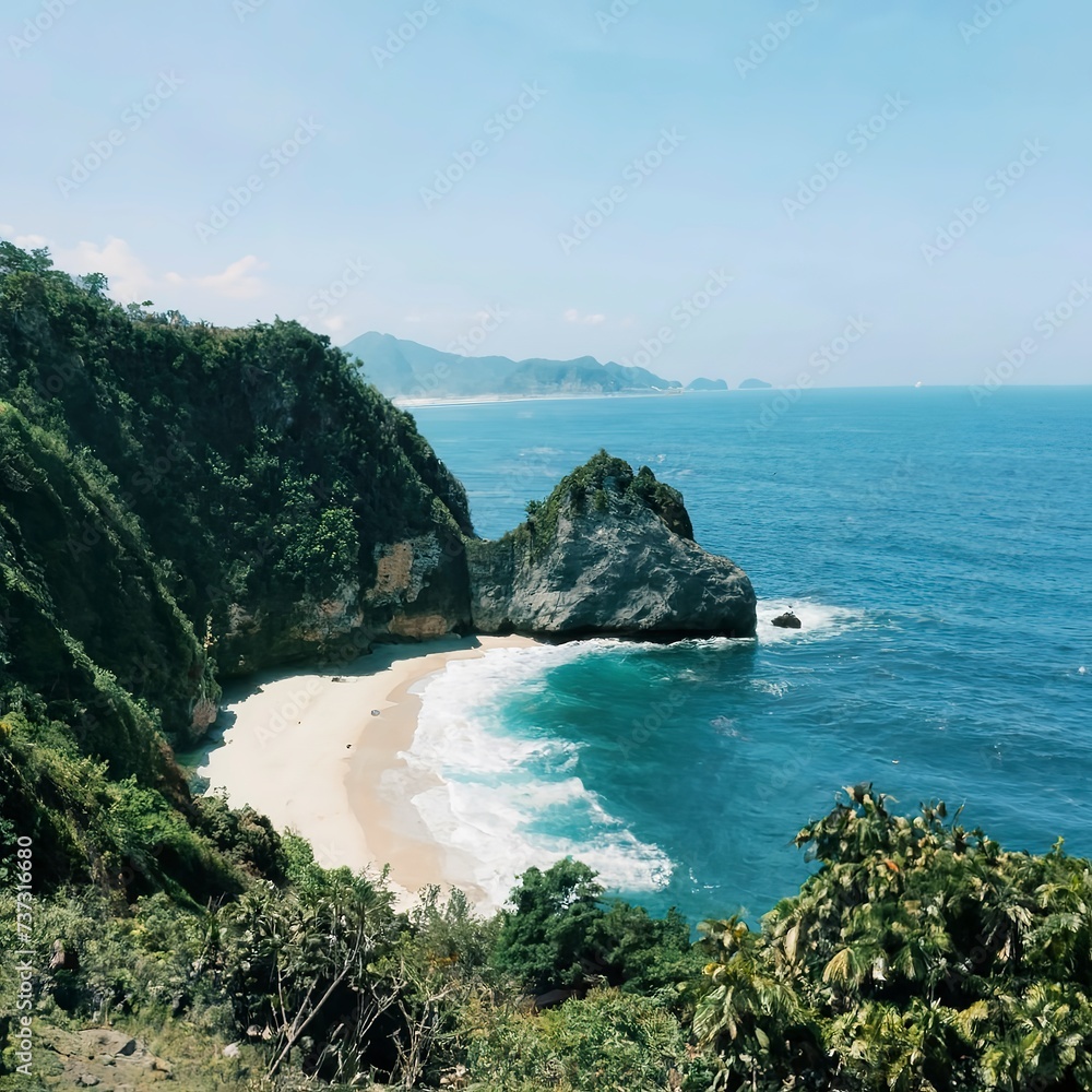 ngjungwok beach central java indonesia
