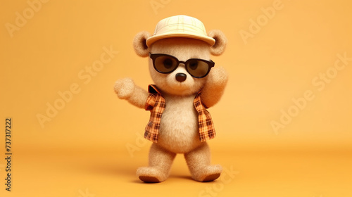 plush toy character stylish teddy bear © micheal
