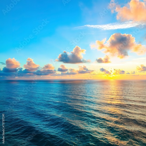 Ocean and sky bright background. © Emanuel