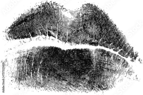 mark of lipstick, lips of a woman, stains of makeup