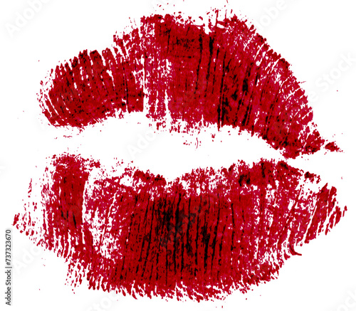 mark of lipstick, lips of a woman, stains of makeup