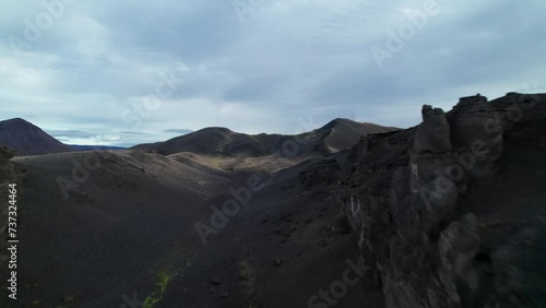 drone colline désert Islande