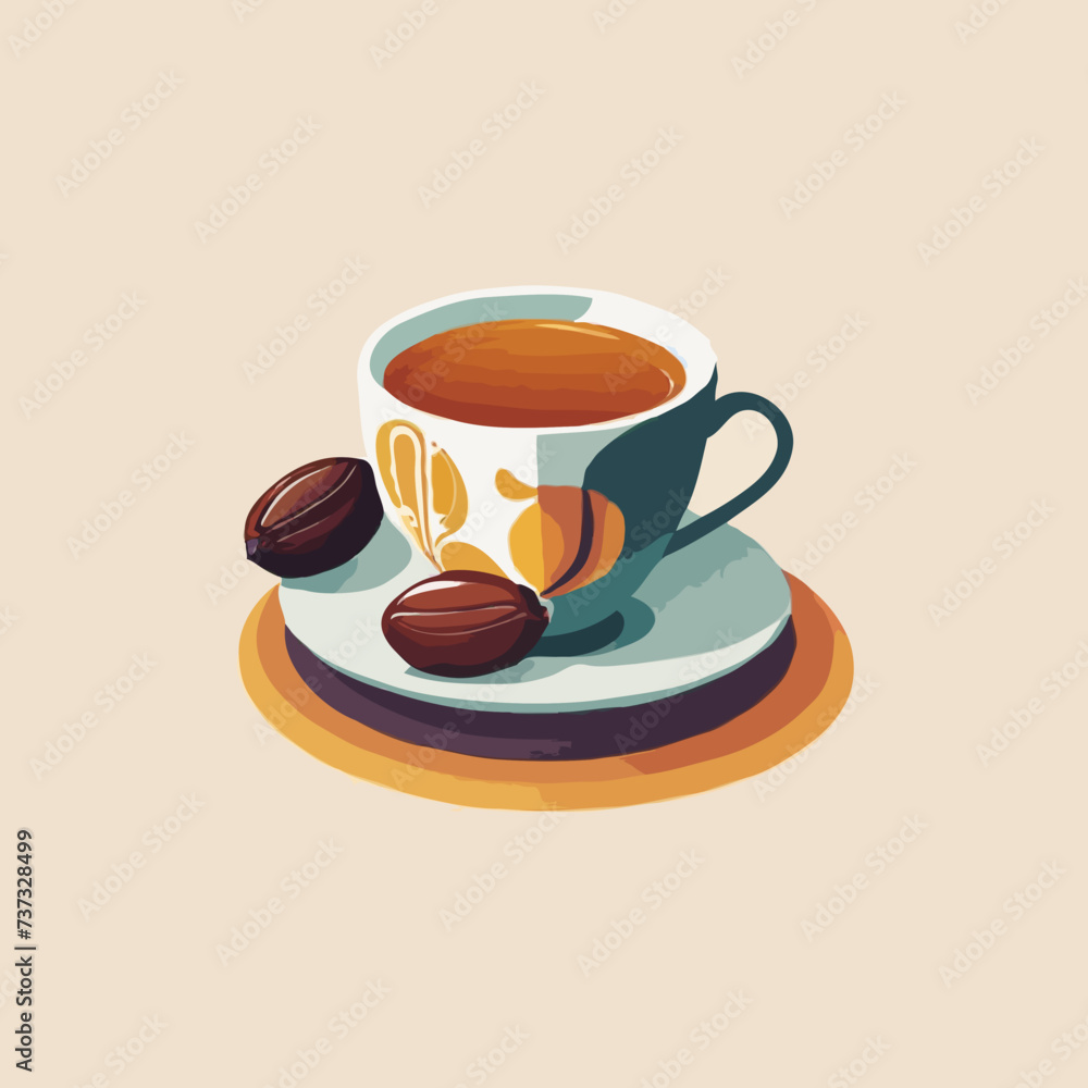 cup of coffee or tea with dates, ramadan style cup of coffee or tea with dates, ramadan style
