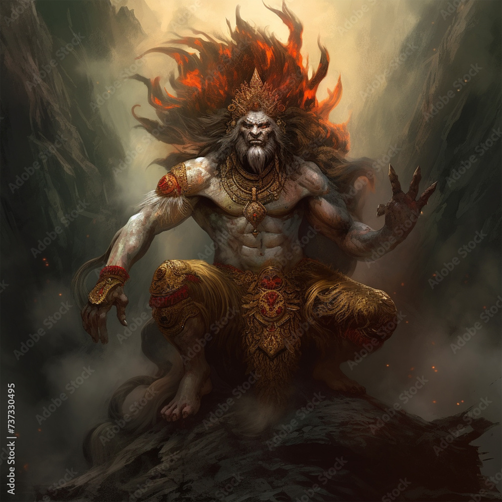 Painting of mythological creature - ai generative