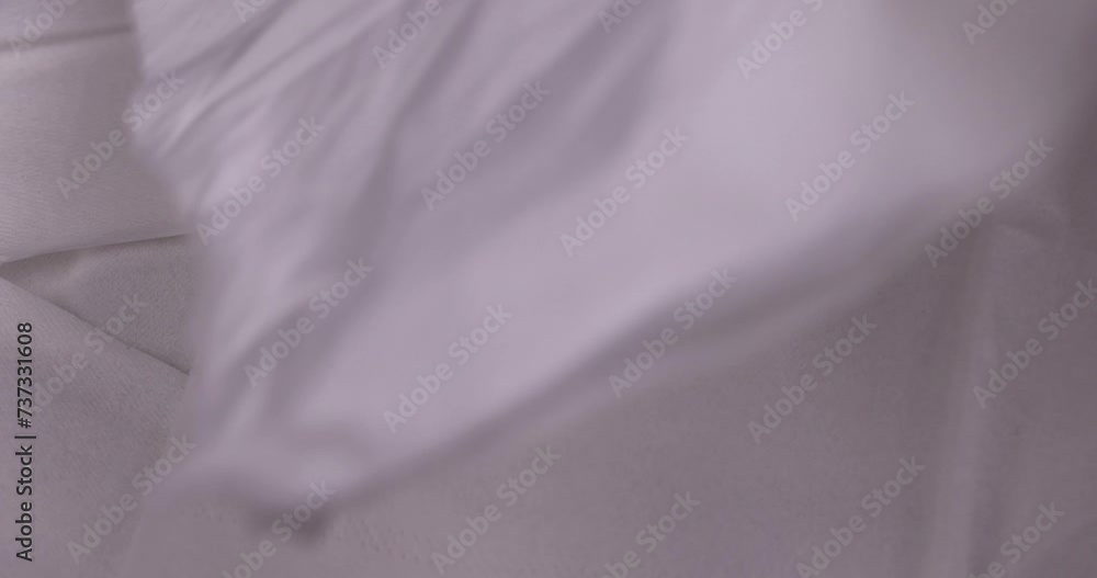 crumpled white cellulose paper in close-up, sheets of white napkins made from natural ingredients