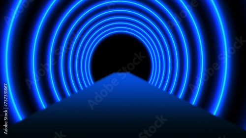 Animated circular tunnel animation, seamless loop