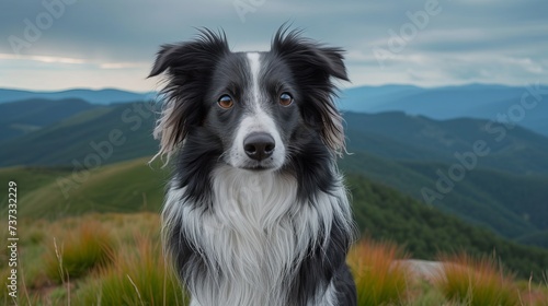 A Border Collie in the Mountains