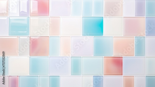 pastel color square glass mosaic tiles