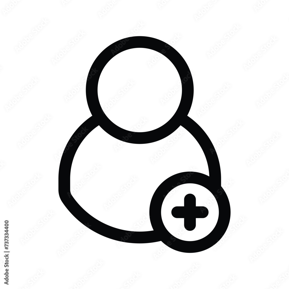 Add User icon. flat illustration of rewind vector icon for web Add User icon. flat illustration of rewind vector icon for web