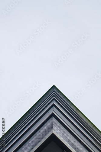 modern building details geometric and abstract architectural concepts with low angle.
