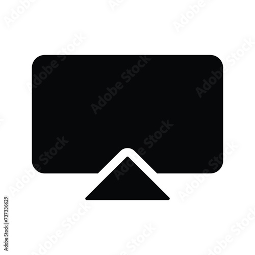 Airplay icon. flat illustration of rewind vector icon for web photo