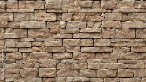Stone wall brick texture. Seamless pattern. Background of the Sandstone facade.