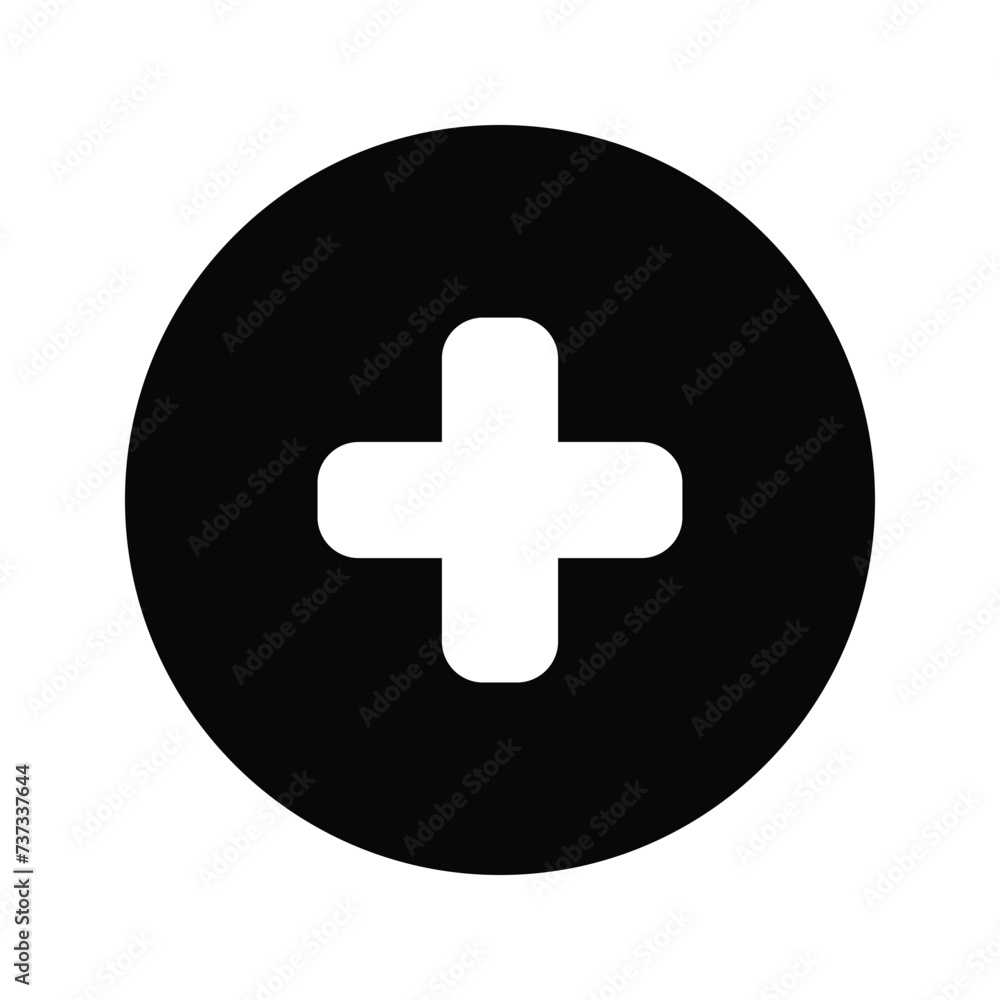 Obraz premium Plus icon. flat illustration of rewind vector icon for web