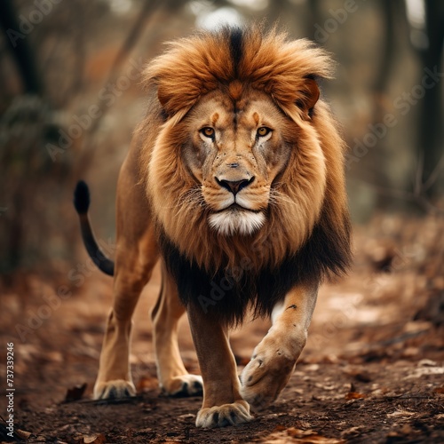 illustration of lion in wildlife shoot, Generative ai © rajesh