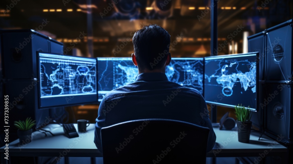 IT professionals work in peace and quiet and develop their programming skills IT professionals work in peace and quiet and develop their programming skills