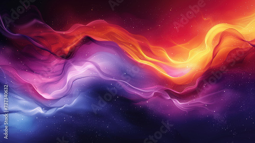 Abstract background with bright colored waves
