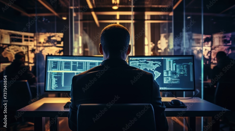 IT professionals work in peace and quiet and develop their programming skills IT professionals work in peace and quiet and develop their programming skills