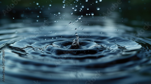 Close-up of a falling water drop © Eyd_Ennuard