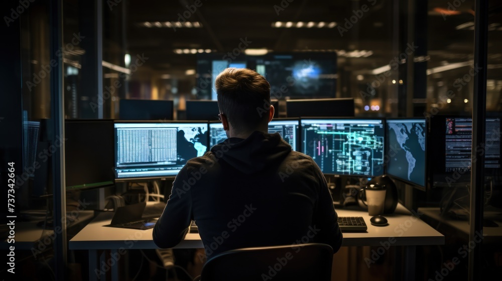 IT professionals work in peace and quiet and develop their programming skills IT professionals work in peace and quiet and develop their programming skills