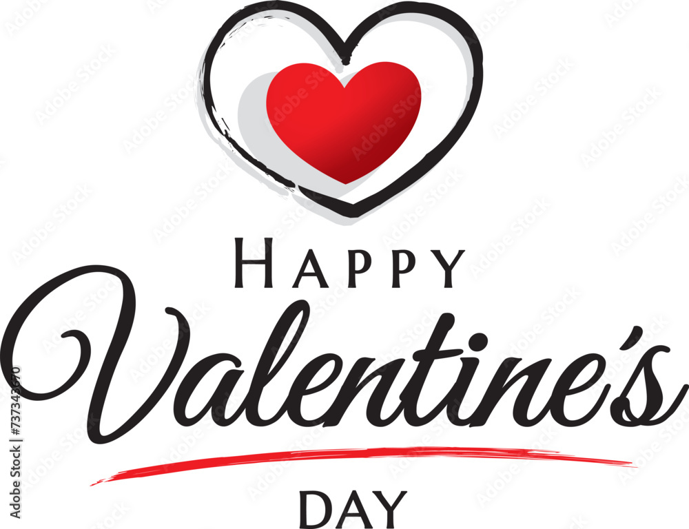RED HEART - VALENTINE'S DAY 2 - Vector illustration RED HEART - VALENTINE'S DAY 2 - Vector illustration