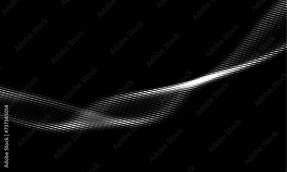 Monochrome gradient halftone dots background. Vector illustration. Abstract grunge dots on black background Monochrome gradient halftone dots background. Vector illustration. Abstract grunge dots on black background