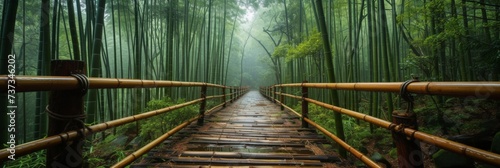 Bamboo forest in dramatic colors