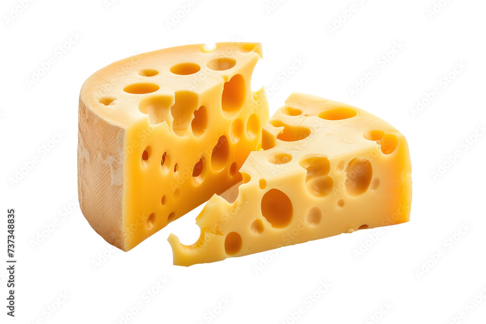 cheese close up Isolated on transparent white background. cheese close up Isolated on transparent white background.