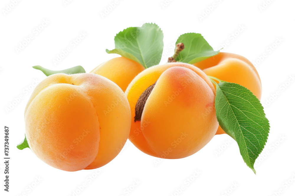 Apricot isolated on transparent white background. Apricot isolated on transparent white background.