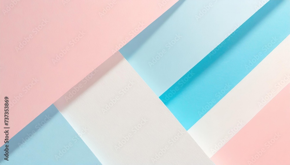 Abstract geometric background with pastel-colored paper textures symbolizing trans rights.