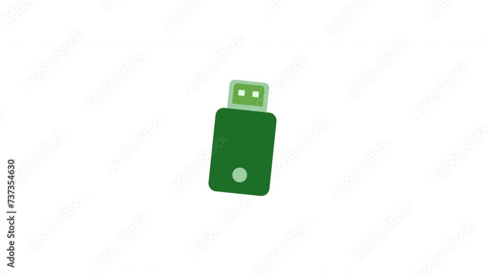 a green usb flash drive icon white background a green usb flash drive icon white background