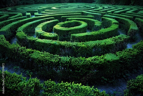 Enigmatic Green Labyrinth: Navigating Complex Pathways in Nature