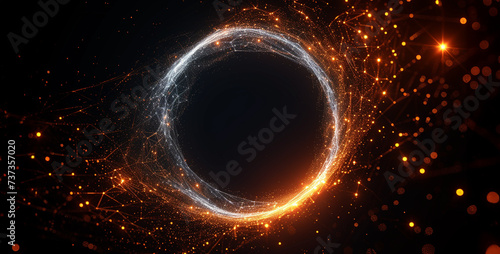 Abstract technology background. Futuristic connection structure. 3D rendering.