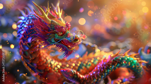 close up of dragon china celebration