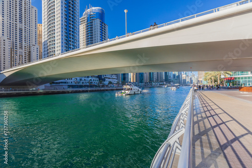 Skyscrapers and bridges at Dubai Marina © alexmu