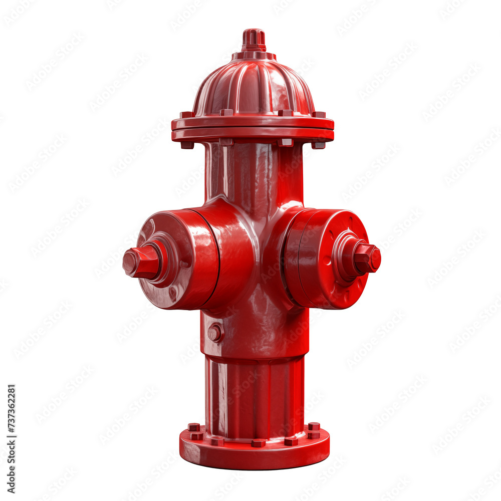 Red fire hydrant. Firemen tool, professional equipment Red fire hydrant. Firemen tool, professional equipment