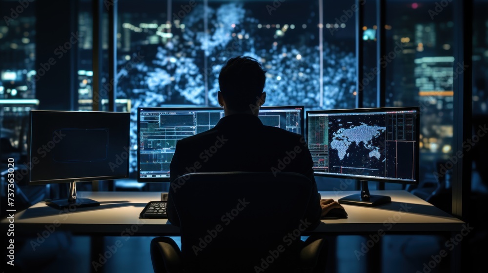 IT professionals work in peace and quiet and develop their programming skills IT professionals work in peace and quiet and develop their programming skills