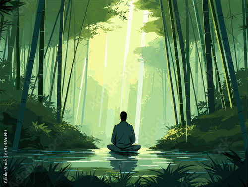 meditation in the forest