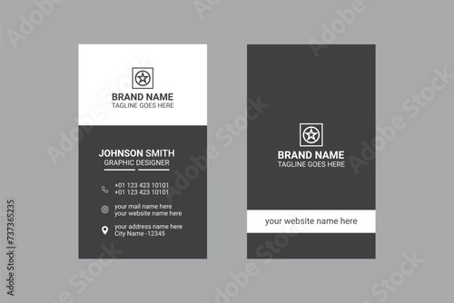 vertical simple business card design template and modern visiting card design.