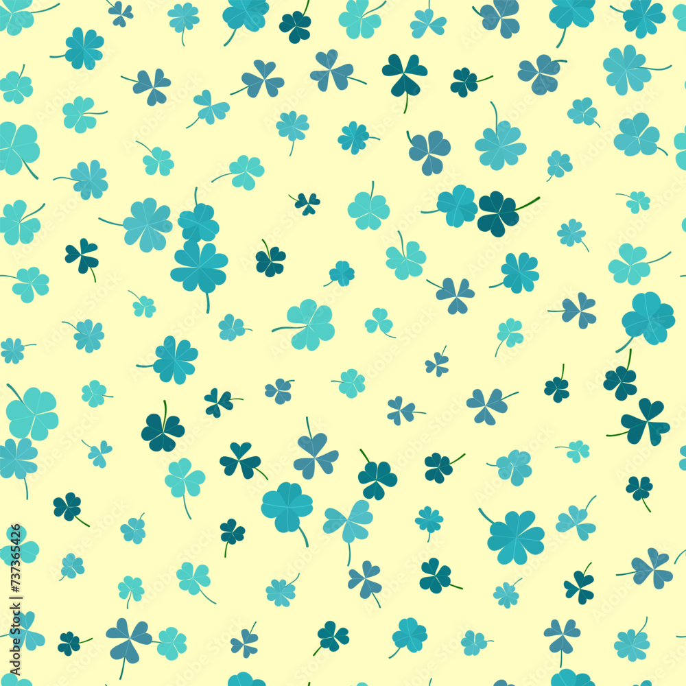turquoise pattern seamless with clover leaves design for celebration, party decoration, scrapbooking, textile turquoise pattern seamless with clover leaves design for celebration, party decoration, scrapbooking, textile