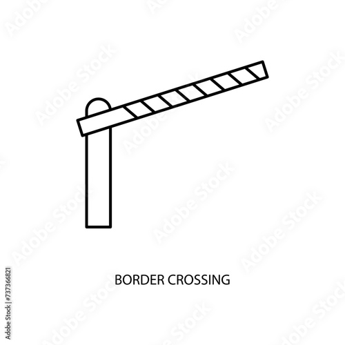 border crossing concept line icon. Simple element illustration. border crossing concept outline symbol design.