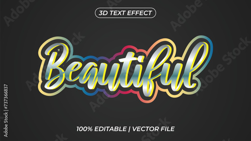 Beautiful handwritten style text effect eps vector Fully Editable font design typography