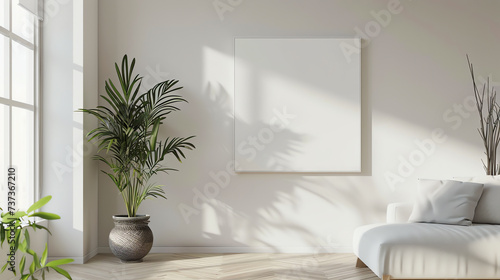 Minimalist White Canvas on Premium Apartment Wall