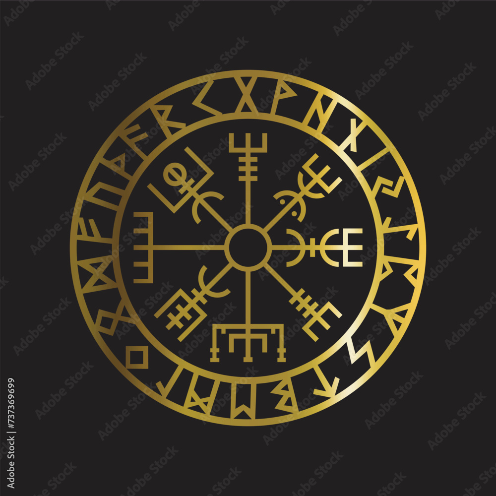 Vegvísir gold
