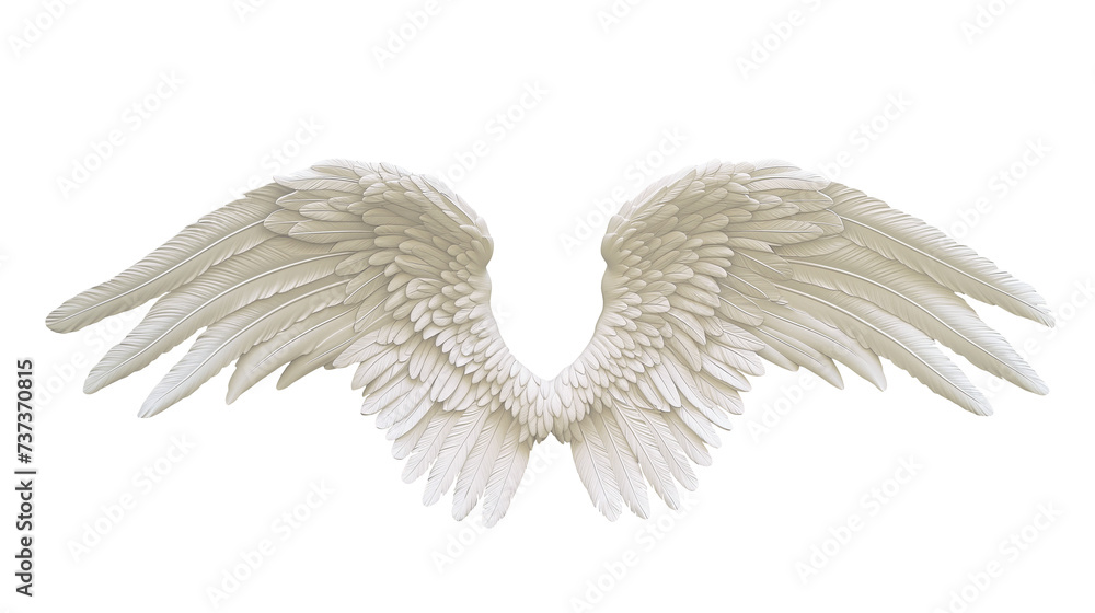 Fototapeta premium Guardian Angel Blue Sky - beautiful angelic wings