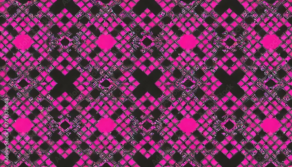 seamless pattern with pink and purple squares